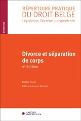 Divorce et séparation de corps - Didier Carré