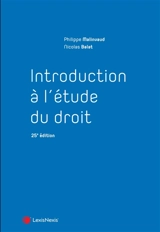 Introduction à l'étude du droit - Philippe Malinvaud