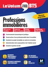 Professions immobilières : BTS professions immobilières, licence pro métiers de l'immobilier, bachelor immobilier, reconversion professionnelle : nouveau programme - Evelyne Cornu-Gaidan