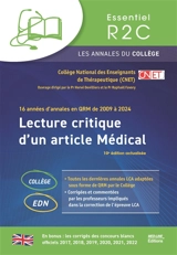 Lecture critique d'un article médical : 16 années d'annales en QRM de 2009 à 2024 - Collège national des enseignants de thérapeutique (France)