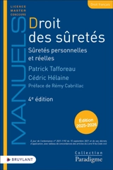 Droit des sûretés : sûretés personnelles et réelles : 2025-2026 - Patrick Tafforeau