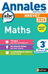 Maths 3e : nouveau brevet 2026 : sujets non corrigés - Carole Feugère