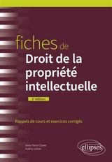 Fiches de droit de la propriété intellectuelle : rappels de cours et exercices corrigés - Jean-Pierre Clavier