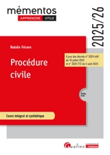 Procédure civile : cours intégral et synthétique : 2025-2026 - Natalie Fricero