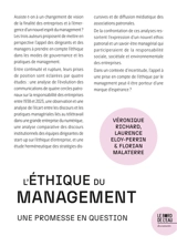 L'éthique du management : une promesse en question - Véronique Richard