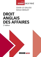 Droit anglais des affaires - Cécile Le Gallou
