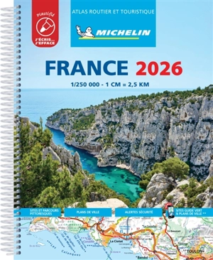 France 2026 : atlas routier et touristique : plastifié - Manufacture française des pneumatiques Michelin