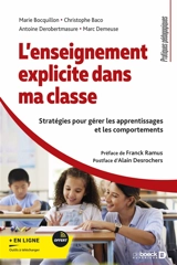 L'enseignement explicite dans ma classe : stratégies pour gérer les apprentissages et les comportements