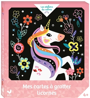 Mes cartes à gratter licornes : mini boîte avec accessoires - Cinzia Sileo