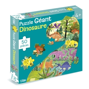 Dinosaure : puzzle géant : 50 pièces - Emmanuelle Colin