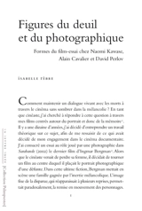 Figures du deuil et du photographique : formes du film-essai chez Naomi Kawase, Alain Cavalier et David Perlov - Isabelle Rèbre