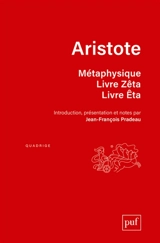 Métaphysique. Livre Zêta, Livre Eta - Aristote