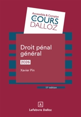 Droit pénal général : 2026 - Xavier Pin