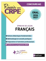 Français, épreuve de leçon : oral 2026-2027 : concours M2 - Anne-Rozenn Morel
