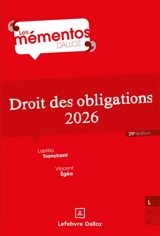 Droit des obligations : 2026 - Laetitia Tranchant