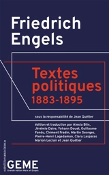 Textes politiques : 1883-1895 - Friedrich Engels