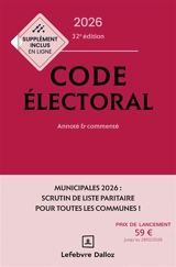 Code électoral 2026 : annoté & commenté