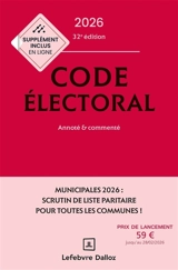 Code électoral 2026 : annoté & commenté