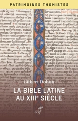 La Bible latine au XIIIe siècle - Gilbert Dahan