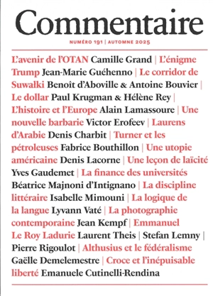 Commentaire, n° 191