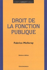 Droit de la fonction publique - Fabrice Melleray