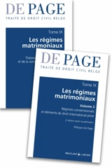 De Page : traité de droit civil belge. Vol. 9. Les régimes matrimoniaux - Philippe De Page