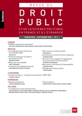 Revue du droit public et de la science politique en France et à l'étranger, n° 3 (2025). GAFAM et marques de souveraineté