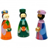 Mages - crèche des philippines : 3 sujets, 8 cm - La ronde des couleurs