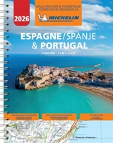 Espagne & Portugal 2026 : atlas routier & touristique. Spanje & Portugal 2026 : toeristische Wegenatlas - Manufacture française des pneumatiques Michelin