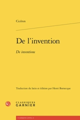De l'invention. De inventione - Cicéron
