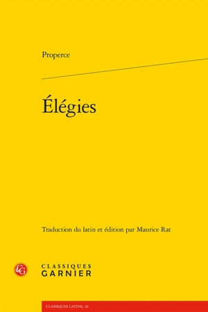 Elégies - Properce