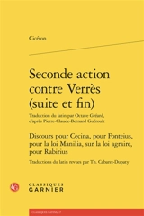 Seconde action contre Verrès (suite et fin). Discours pour Cecina. Discours pour Fonteius - Cicéron