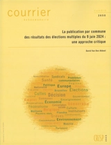 Courrier hebdomadaire, n° 2650. La publication par commune des résultats des élections multiples du 9 juin 2024 : une approche critique - David Van Den Abbeel