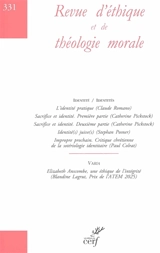 Revue d'éthique et de théologie morale, n° 331. Identité, identités