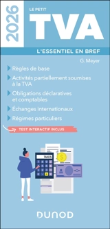 Le petit TVA 2026 : l'essentiel en bref - Gilles Meyer