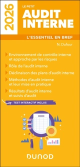 Le petit audit interne 2026 : l'essentiel en bref - Nicolas Dufour