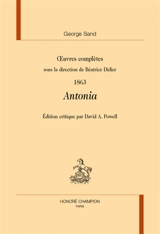 Oeuvres complètes. Antonia : 1863 - George Sand