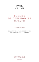 Poèmes de Czernowitz (1938-1945) - Paul Celan
