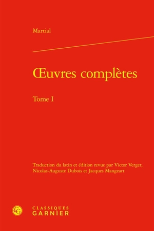 Oeuvres complètes. Vol. 1 - Martial