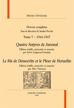 Oeuvres complètes. Vol. 5. 1544-1547