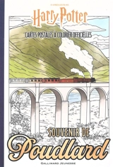 Souvenir de Poudlard : cartes postales à colorier officielles : d'après les films Harry Potter