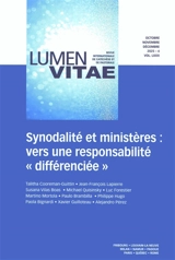 Lumen vitae, n° 4 (2025). Synodalité et ministères : vers une responsabilité différenciée