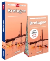 Bretagne : 3 en 1 : guide, atlas, carte laminée - Marjolaine Petit