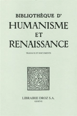 Bibliothèque d'humanisme et Renaissance, n° 87-3