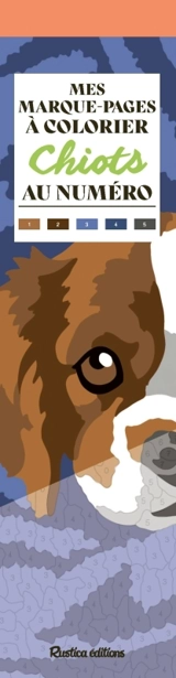 Chiots : mes marque-pages à colorier au numéro - Marica Zottino