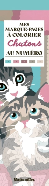 Chatons : mes marque-pages à colorier au numéro - Marica Zottino
