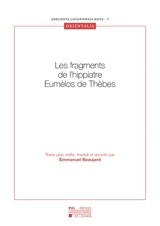 Les fragments de l'hippiatre Eumèlos de Thèbes - Eumèlos de Thèbes