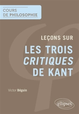 Leçons sur les trois Critiques de Kant - Victor Béguin