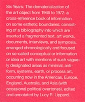 Six Years - Lucy R. Lippard