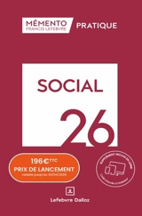 Mémento social 2026 - Editions Francis Lefebvre